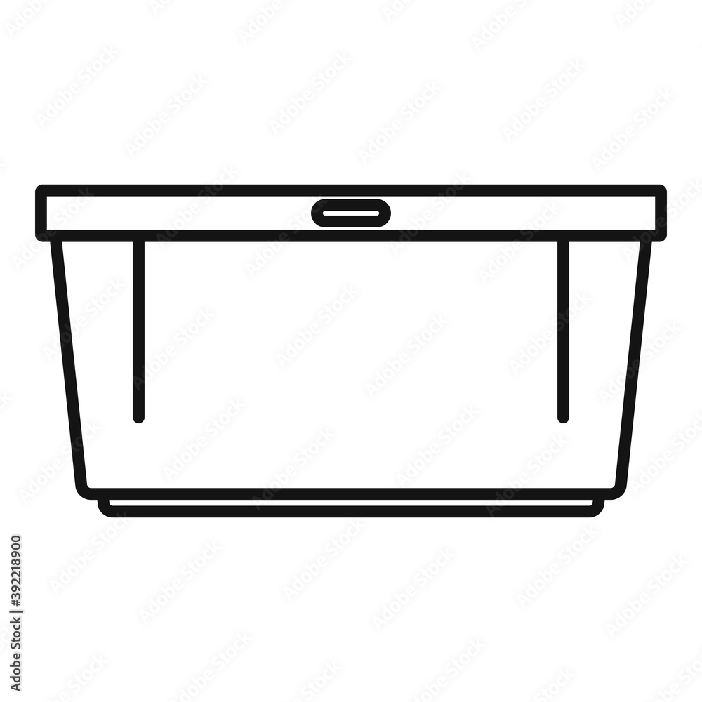 Vecteur Stock Storage food plastic box icon. Outline storage food plastic  box vector icon for web design isolated on white background | Adobe Stock