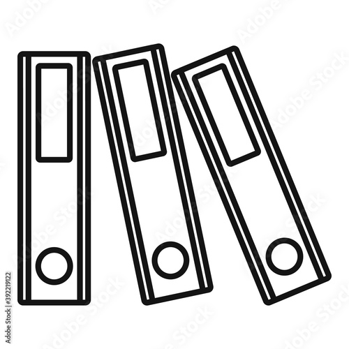 Storage document folder icon. Outline storage document folder vector icon for web design isolated on white background