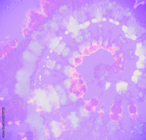 Purple Hippie Shirt. Abstract Spiral Background.  © Yasna