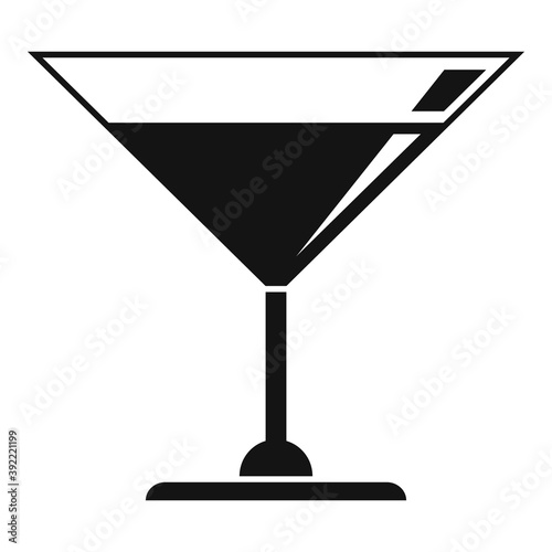 Cocktail wineglass icon. Simple illustration of cocktail wineglass vector icon for web design isolated on white background