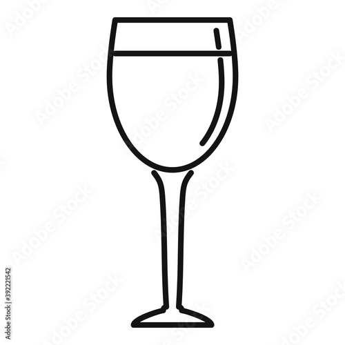 Brandy wineglass icon. Outline brandy wineglass vector icon for web design isolated on white background