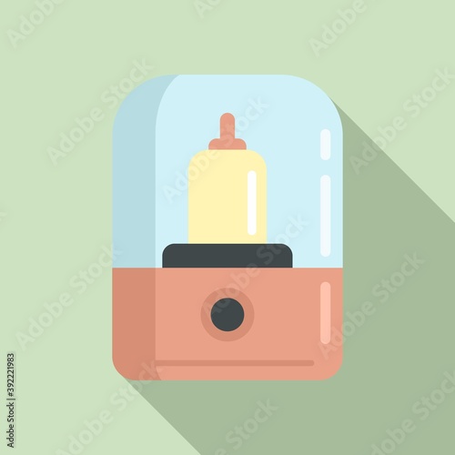 Baby bottle sterilizer icon. Flat illustration of baby bottle sterilizer vector icon for web design