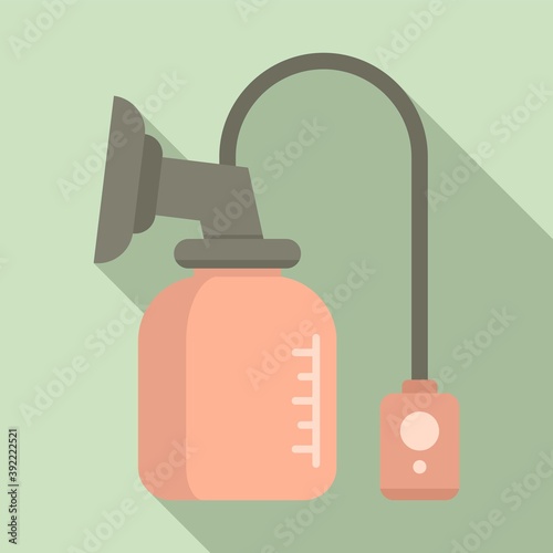 Automatic breast pump icon. Flat illustration of automatic breast pump vector icon for web design