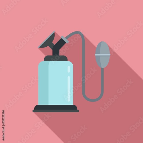 Hand breast pump icon. Flat illustration of hand breast pump vector icon for web design