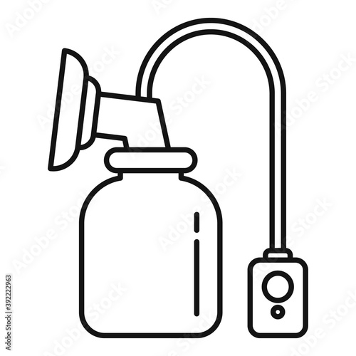 Automatic breast pump icon. Outline automatic breast pump vector icon for web design isolated on white background