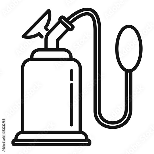 Hand breast pump icon. Outline hand breast pump vector icon for web design isolated on white background