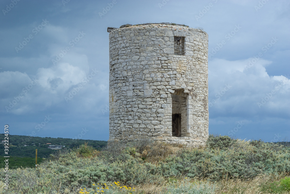 Wehrturm in. Bonifacio auf der Insel Korsika