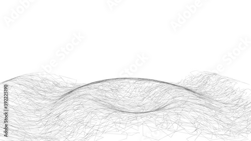 Relief. Chaotic, disorderly thin pencil lines. Scribble vector object on a white background.
