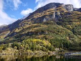 View on the fjord near Njardarheimr Norway at autumn