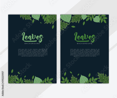 Set of autumn and plants background creative universal cover design templates