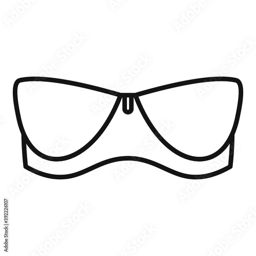 Strapless bra icon. Outline strapless bra vector icon for web design isolated on white background