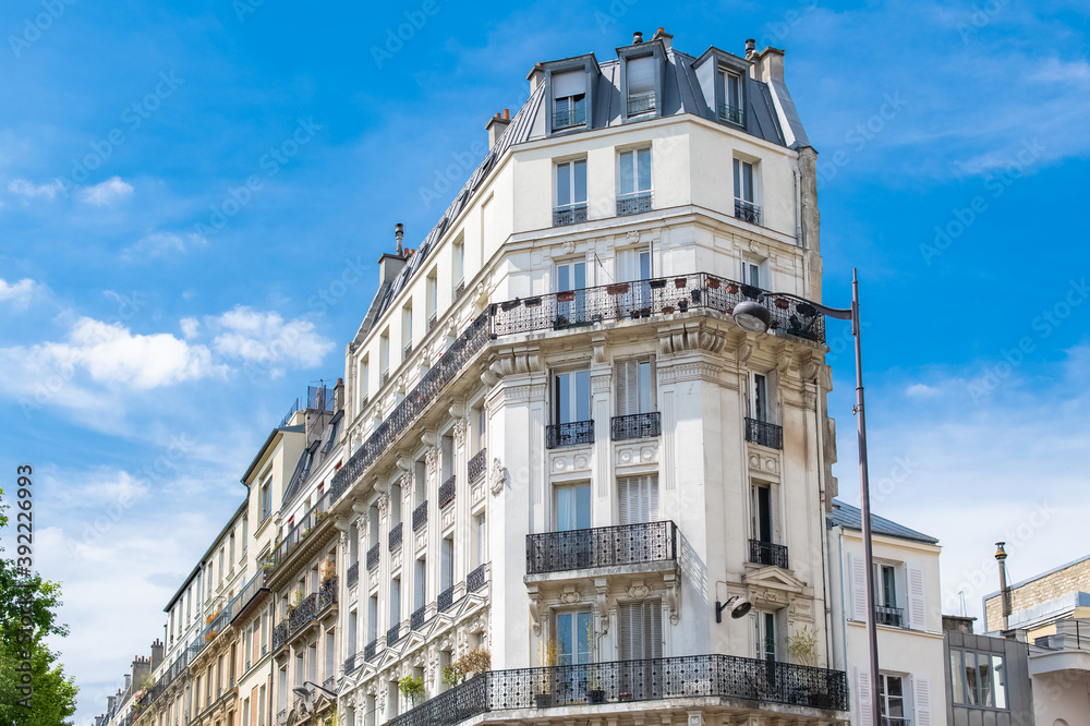 Paris, typical buildings in the Marais