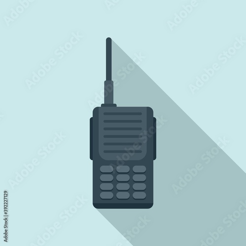 Safari hunting walkie talkie icon. Flat illustration of safari hunting walkie talkie vector icon for web design