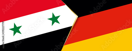 Syria and Germany flags, two vector flags.