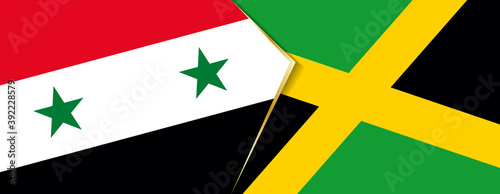 Syria and Jamaica flags, two vector flags.