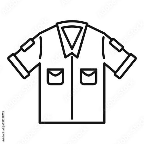 Safari shirt icon. Outline safari shirt vector icon for web design isolated on white background