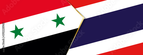 Syria and Thailand flags, two vector flags.