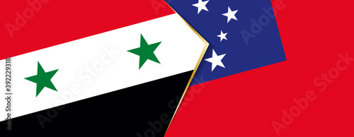 Syria and Samoa flags, two vector flags.