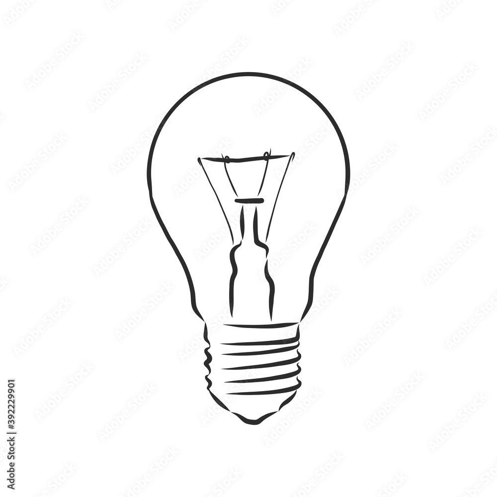 design of light line vector drawing, light bulb vector sketch illustration design of light line vector drawing, light bulb vector sketch illustration