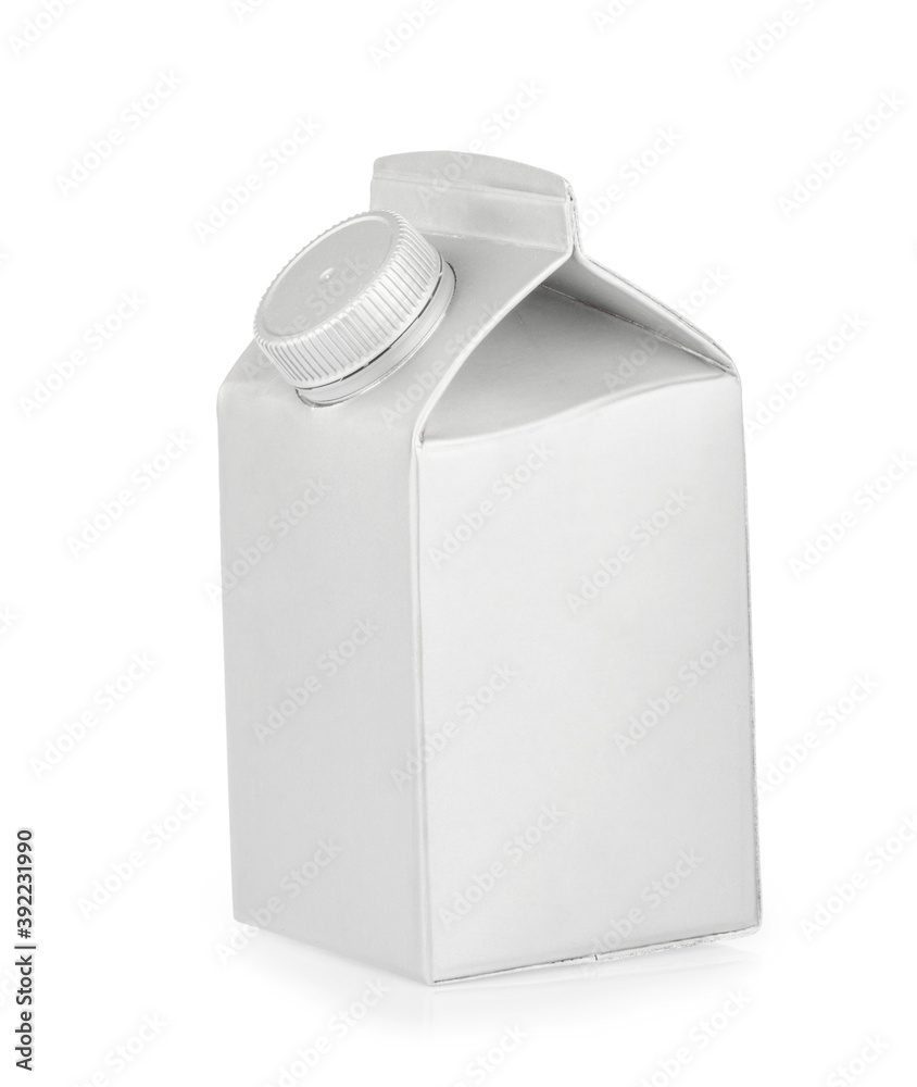 Blank Milk or Juice package isolated on white background. photography. clipping path Blank Milk or Juice package isolated on white background. photography. clipping path