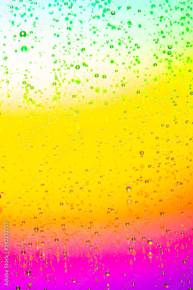 Colorful Gradient abstract background with water droplets