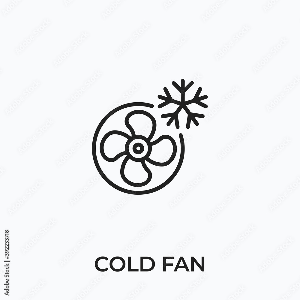 fan icon vector. cold fan sign symbol for modern design. Vector illustration fan icon vector. cold fan sign symbol for modern design. Vector illustration