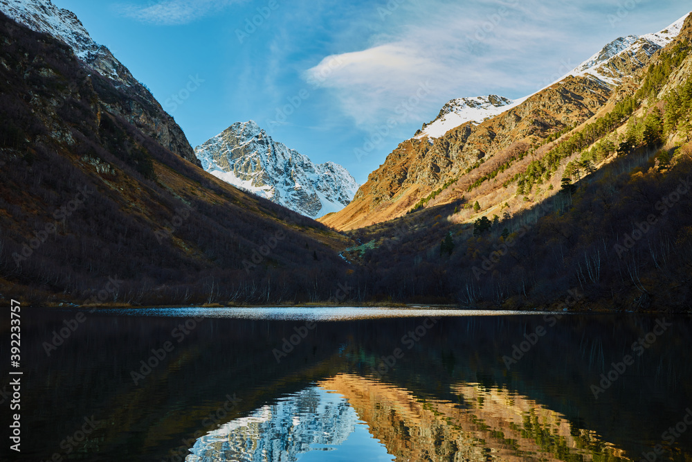 Obraz premium Caucasus mountains peaks nature landscape