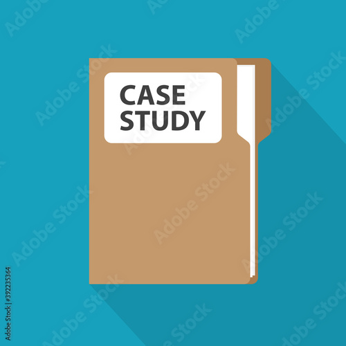 folder with case study papers - vector illustration