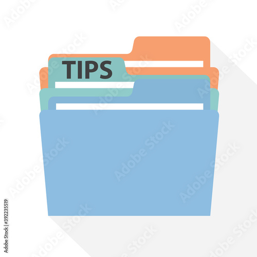 folder with tips ideas - vector illustration