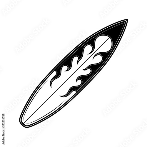 Photography Retro surfboard vector illustration