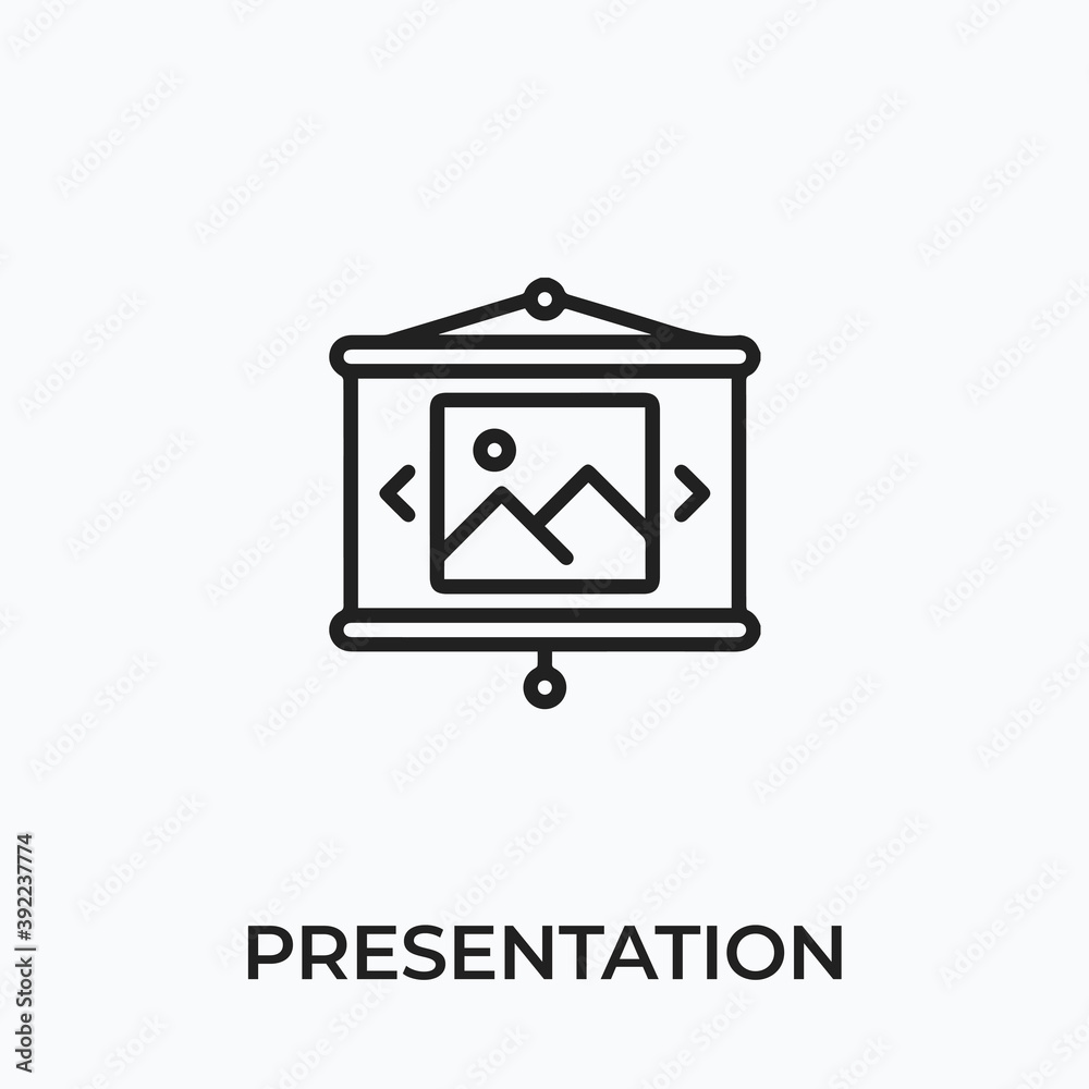 presentation icon vector. presentation sign symbol for modern design. Vector illustration presentation icon vector. presentation sign symbol for modern design. Vector illustration