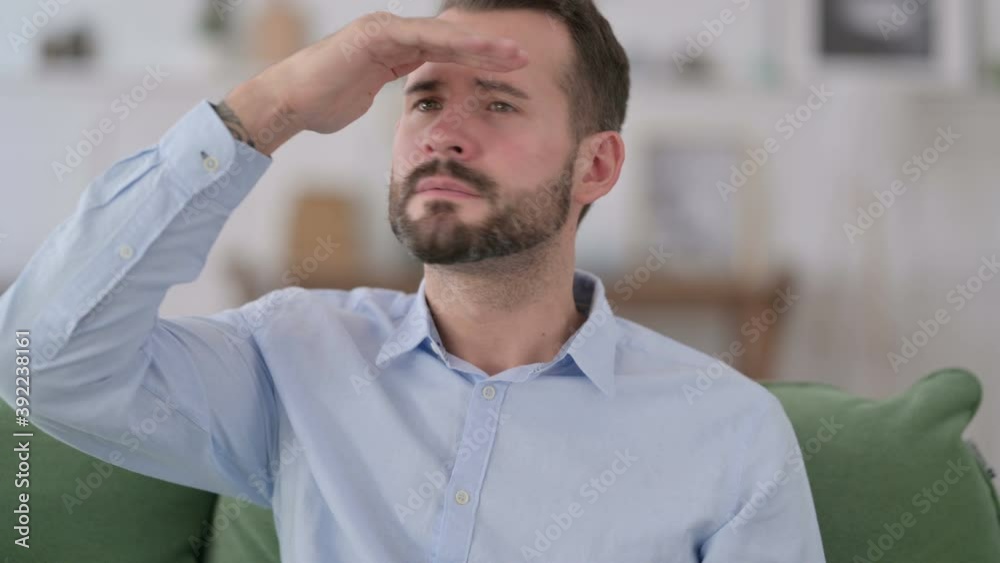 Beard Young Man Looking for Opportunity Beard Young Man Looking for Opportunity