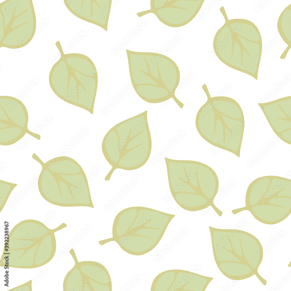 Seamless pattern. Lovely leaflets. Vector. Decor element. Suitable for wrapping paper, postcards, wallpapers or textiles.