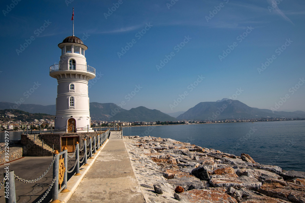 lighthouse stand by the sea in Turkey
