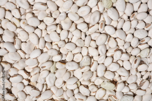 natural white bean closeup background