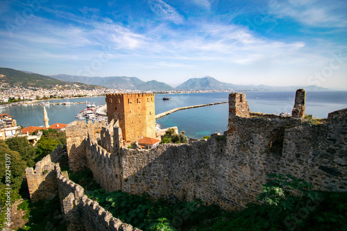 Turkey fortress Alanya in summer
