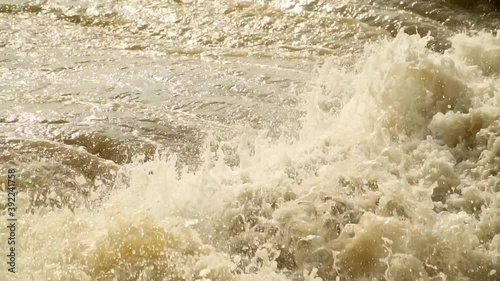 The raging and tumbling waters of the Yellow River