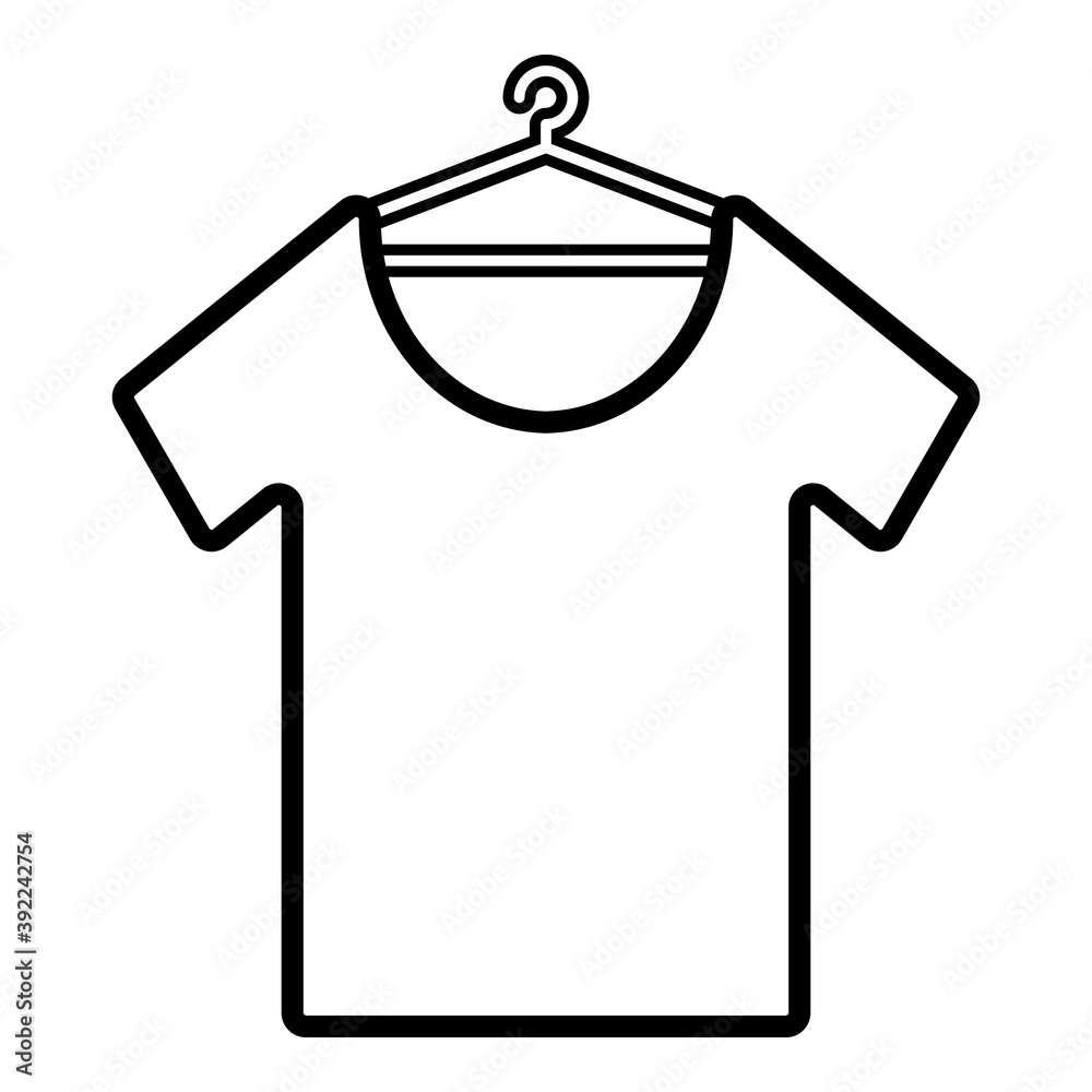 Clean clothe dress hanger icon. Simple line, outline illustration website or mobile application Clean clothe dress hanger icon. Simple line, outline illustration website or mobile application
