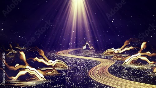 The background of abstract landscape stage of Chinese style 4K