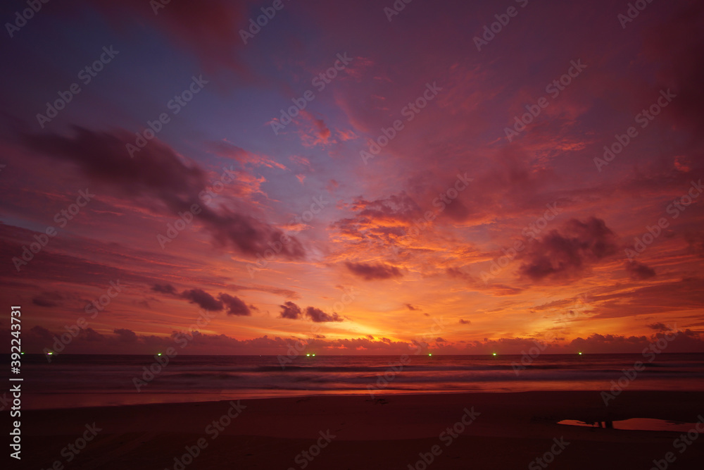 Fototapeta premium Nature background sunset sky background