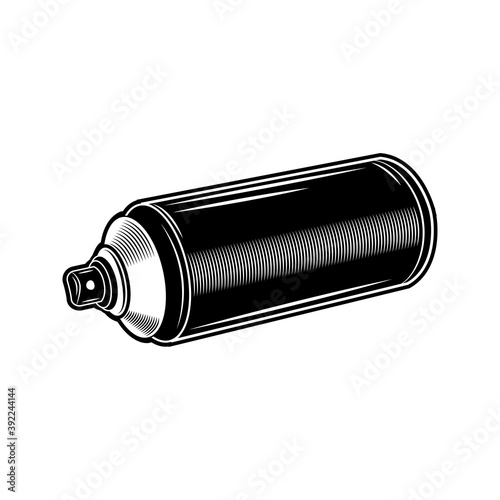 Graffiti paint vector illustration. Metal spray can. Street art, freestyle, hip-hop culture concept for emblems or tattoo templates