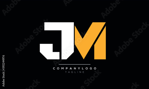 Alphabet letters Initials Monogram logo JM or MJ,J and M