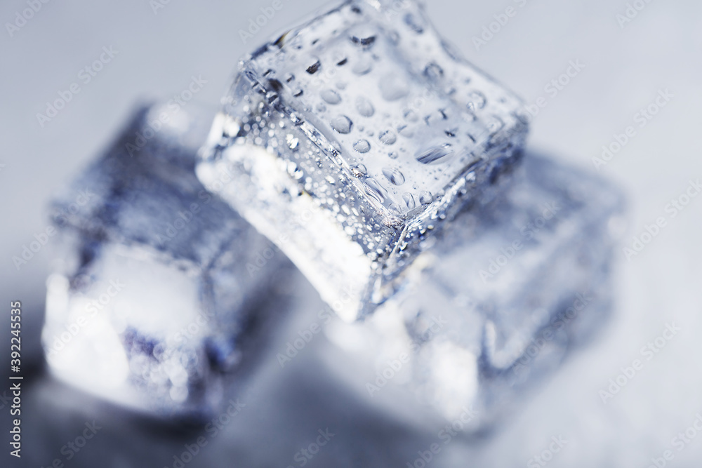 Blocks of Ice With water Drops close-up. Blocks of Ice With water Drops close-up.