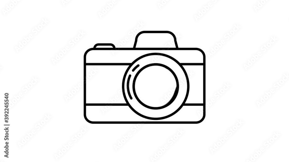 Camera line icon on the Alpha Channel Camera line icon on the Alpha Channel