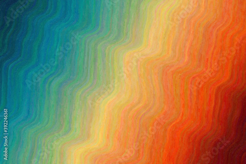 Orange, red and blue waves ...