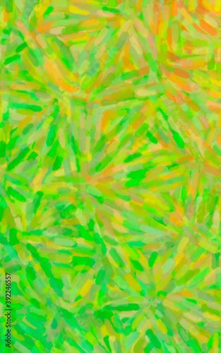 Yellow and green Watercolor with bright colors vertical background illustration.