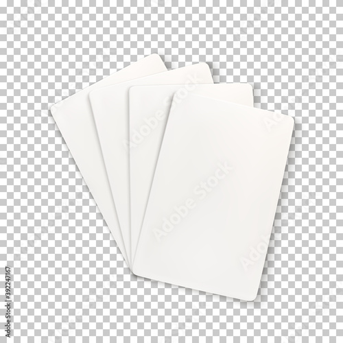 Blank playing cards. Template for your successful projects.