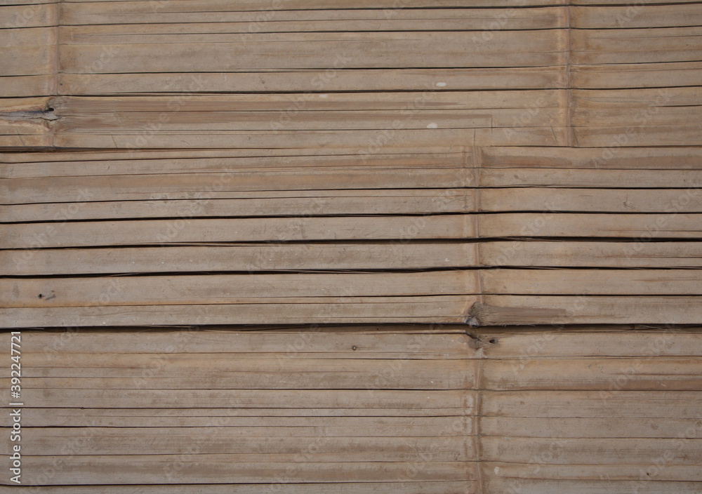 old brown tone bamboo plank fence texture for background