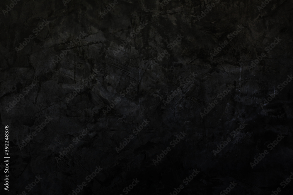 Fototapeta premium Black Cement concrete wall texture abstract. Interior material construction blank for old backdrop building. Retro wallpaper grunge background. 