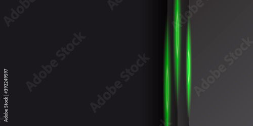 Black and green modern material vector header with a hexagonal mesh. Design banner with polygonal grid and blank space for your logo. Abstract website design 